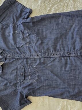 Tranquility by Colorado Clothing Men's Short Sleeve Button-Down Shirt Blue